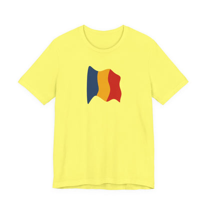 Romanian Flag Unisex Short Sleeve Tee, Casual Shirt, Travel T-Shirt, Gift for Romanians, Summer Outfit, Everyday Wear