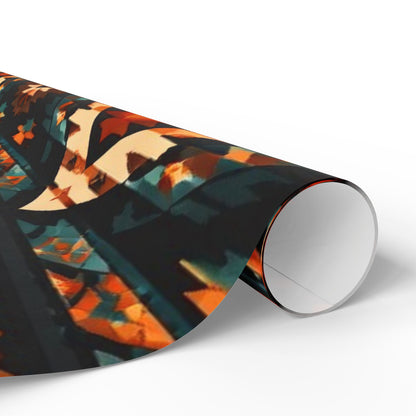Southwestern Geo Pattern Wrapping Paper Roll — Rustic Aztec Gift Wrap