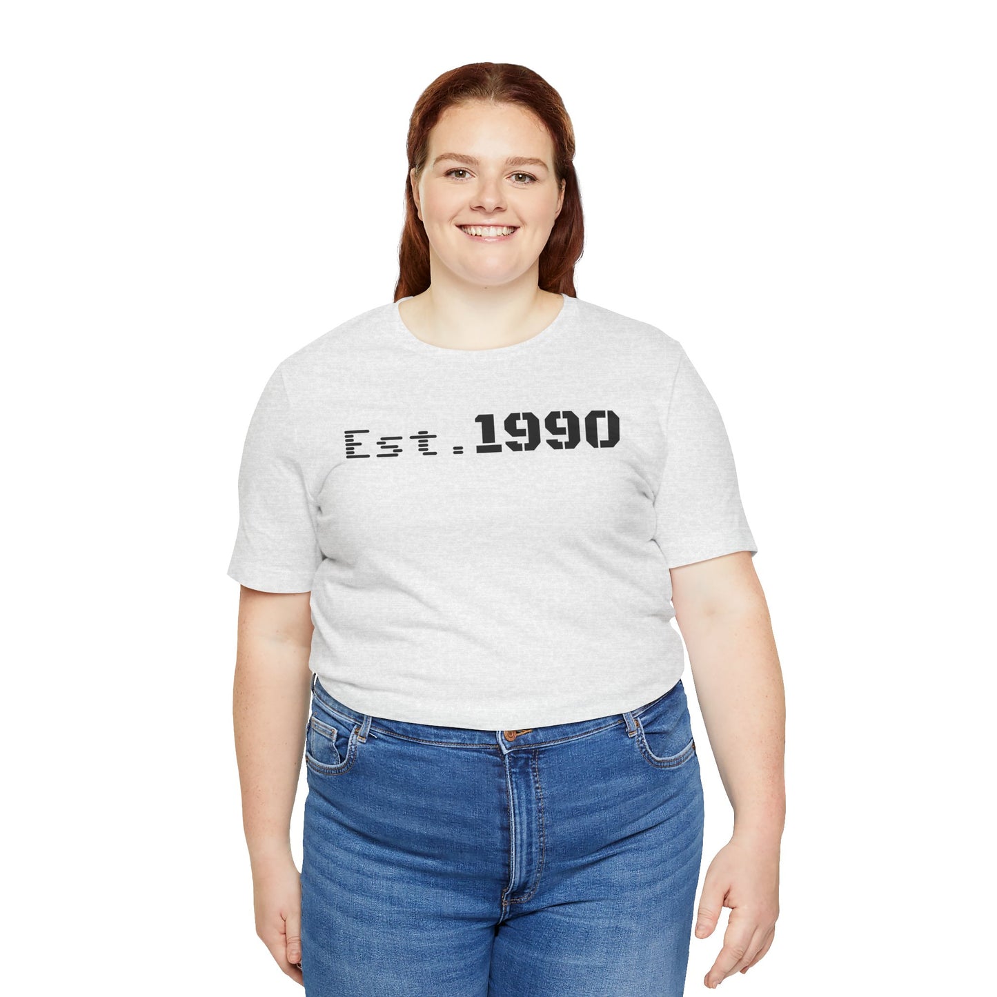Unisex Est. 1990 Nostalgic Jersey Tee - Perfect Gift, Vintage Style, Retro Fashion, Birthday Celebration, Casual Wear - TRV