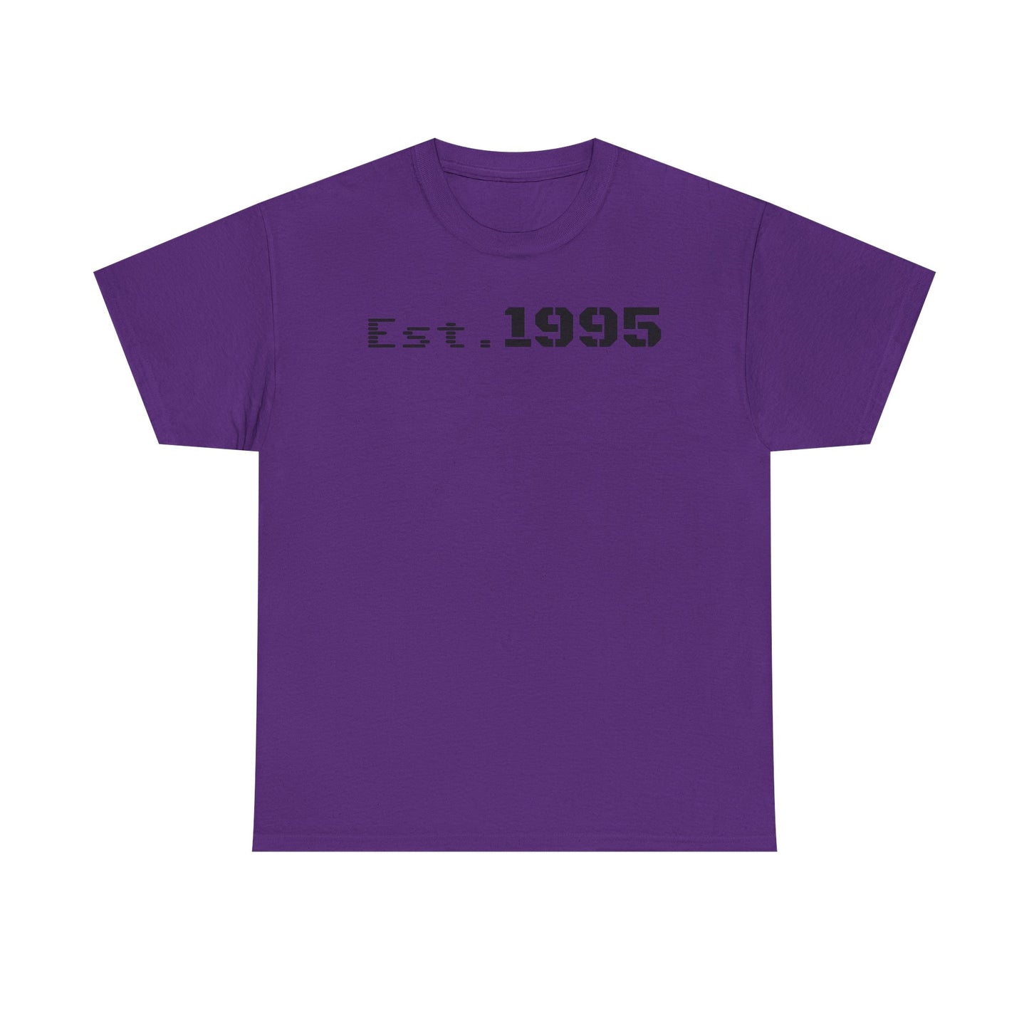 Unisex Heavy Cotton Tee - Est. 1995, Vintage Birthday Gift, Customizable Tee, Retro Unisex Shirt, Casual Everyday Wear