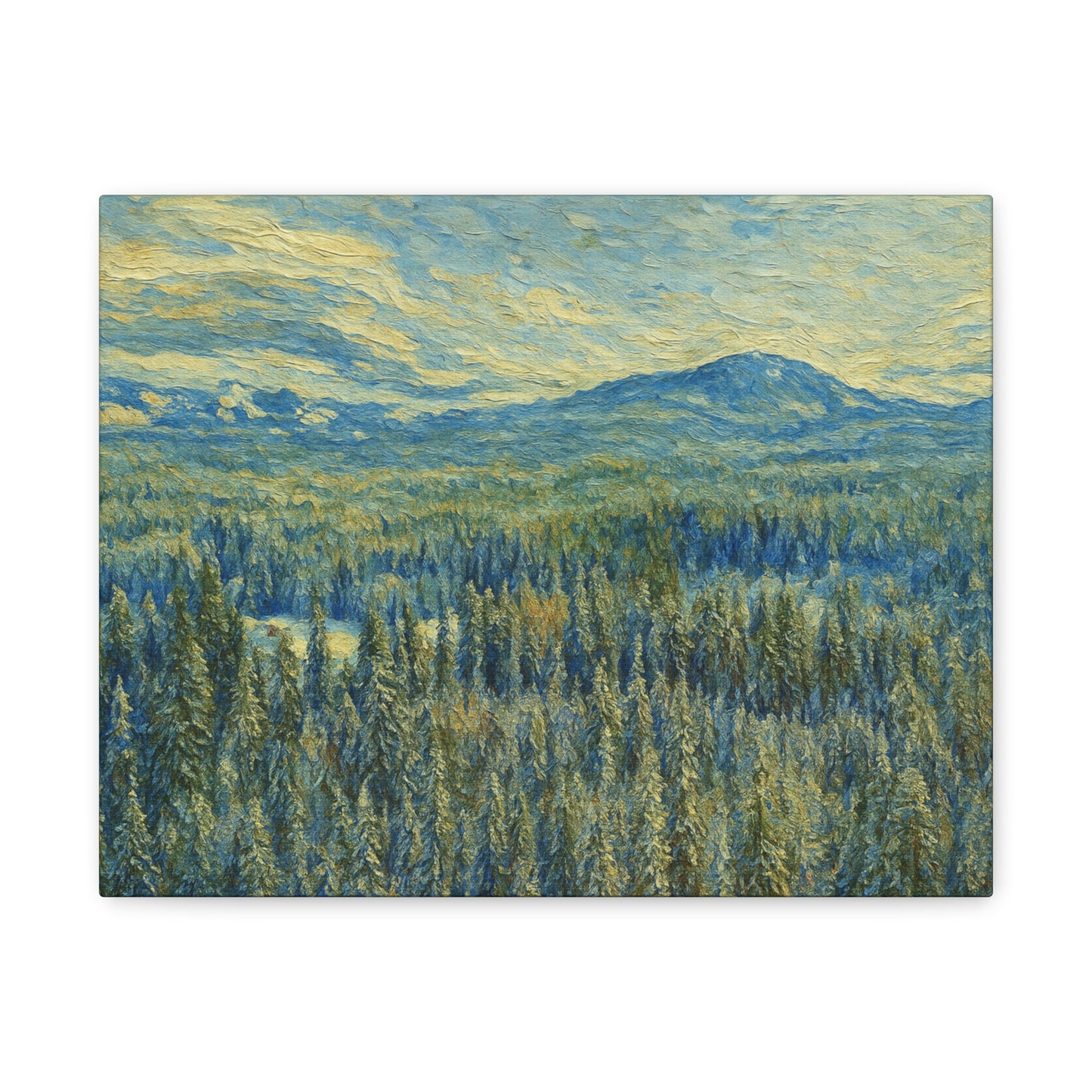 Scenic Landscape Canvas Print, Rustic Home Decor, Wall Art for Nature Lovers, Gift for Art Enthusiasts, Serene Forest Artwork - TRV