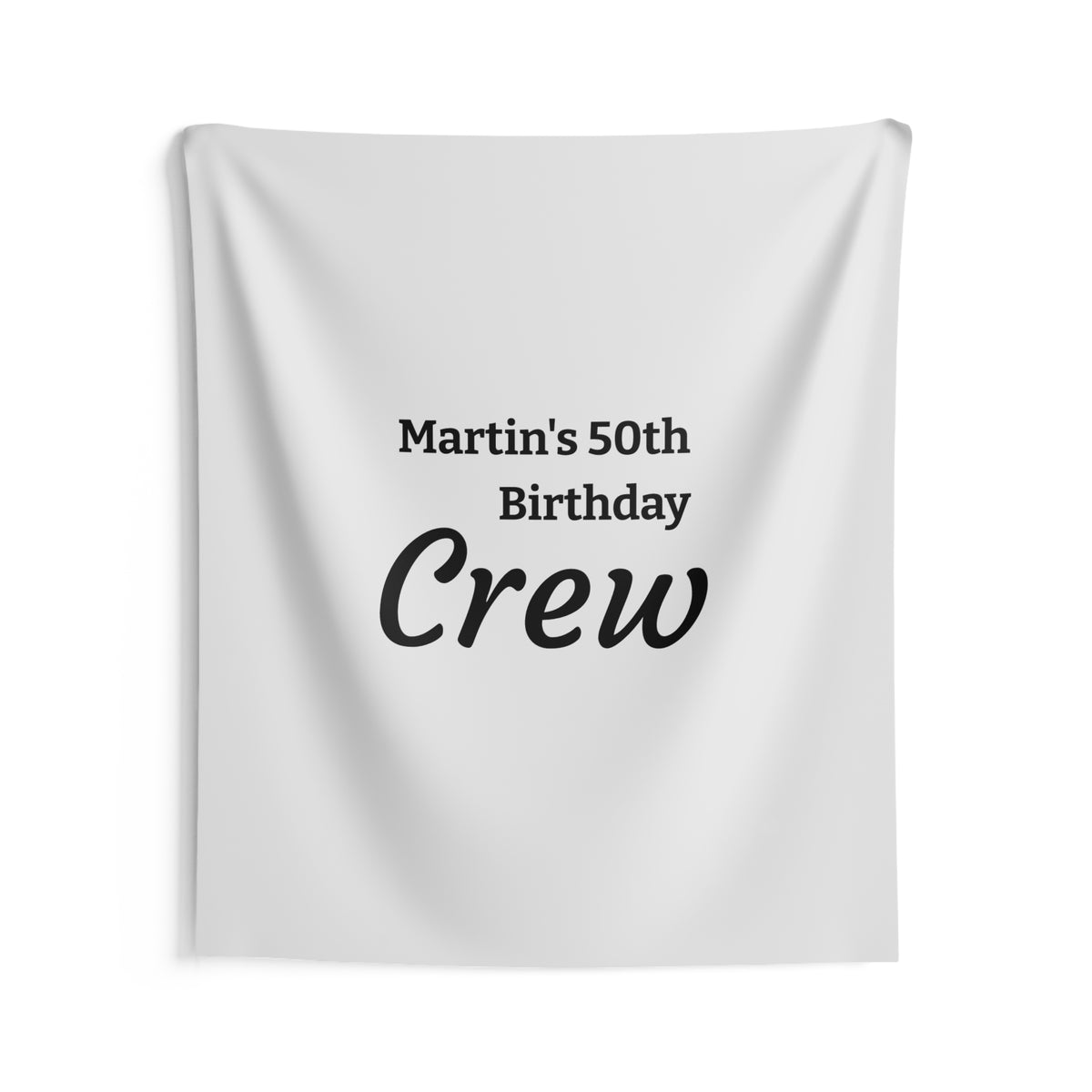 Custom wall tapestry by Printify featuring a personalized design, perfect for home decor and wall decoration.