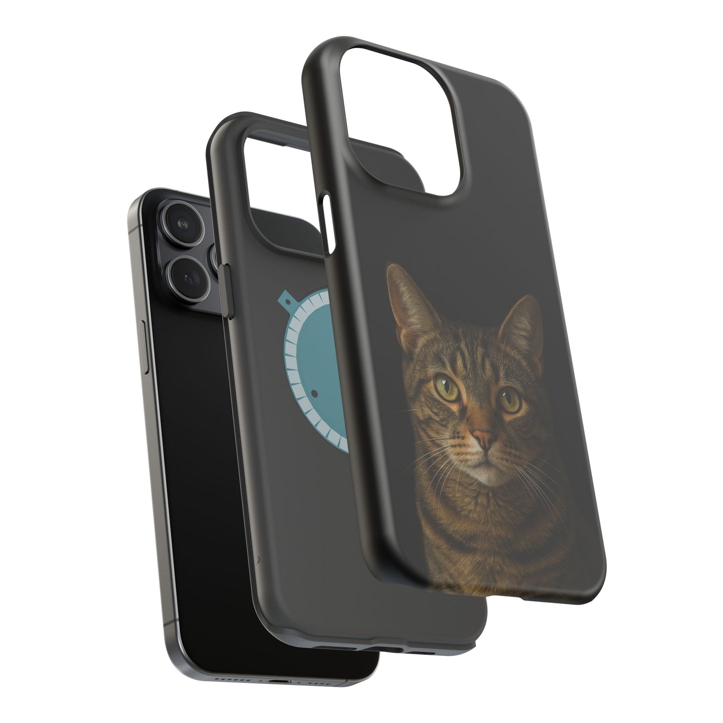 Magnetic Impact-Resistant Phone Case — Realistic Tabby Cat Portrait