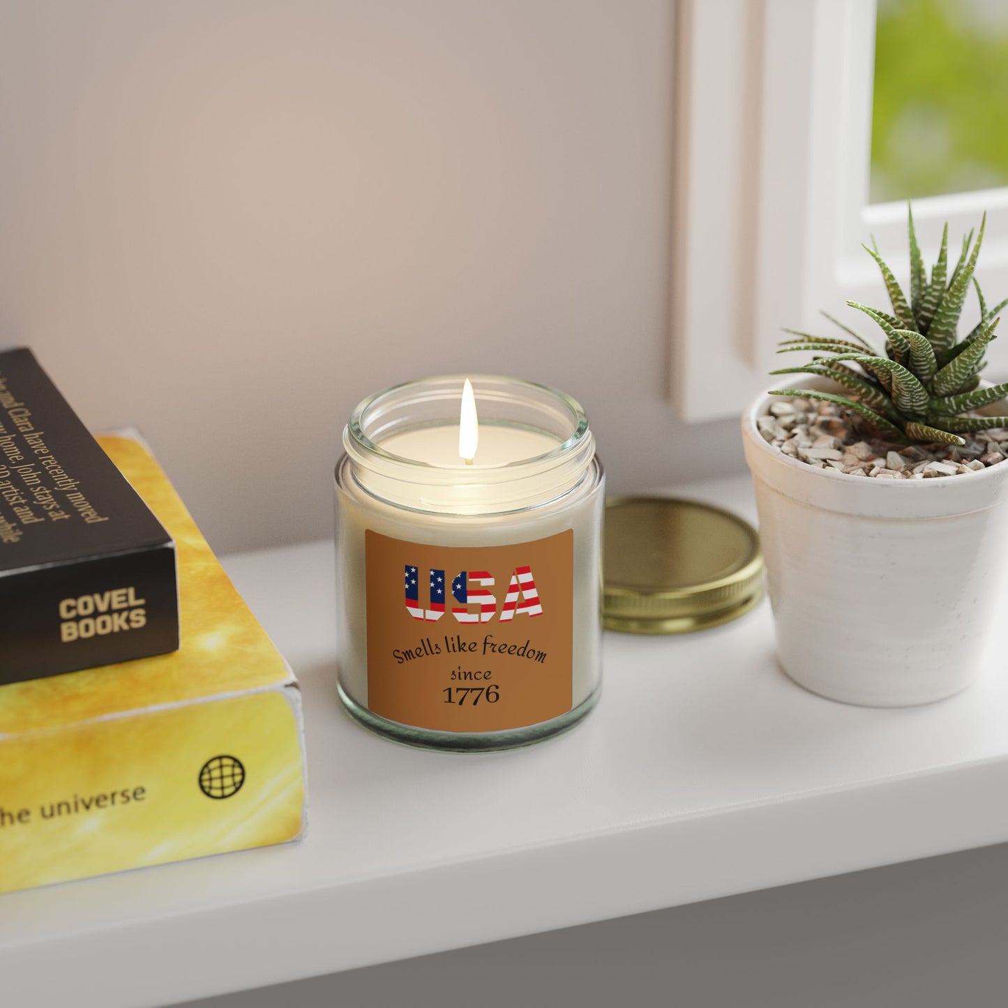 USA Freedom Scented Candles - Smells Like Freedom Since 1776, Home Decor, Patriotic Gifts, Independence Day, Relaxation, Eco-Friendly [...]