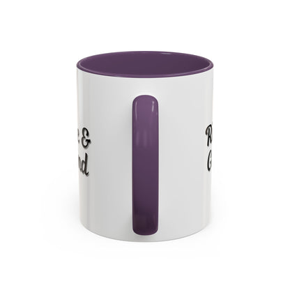 Motivational Rise & Grind Coffee Mug, Black Accent Mug, Daily Inspiration, Gift for Coffee Lovers, 11oz 15oz Ceramic Cup