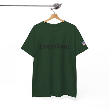 Freedom script tee | T-Shirt, American flag sleeve - TRV