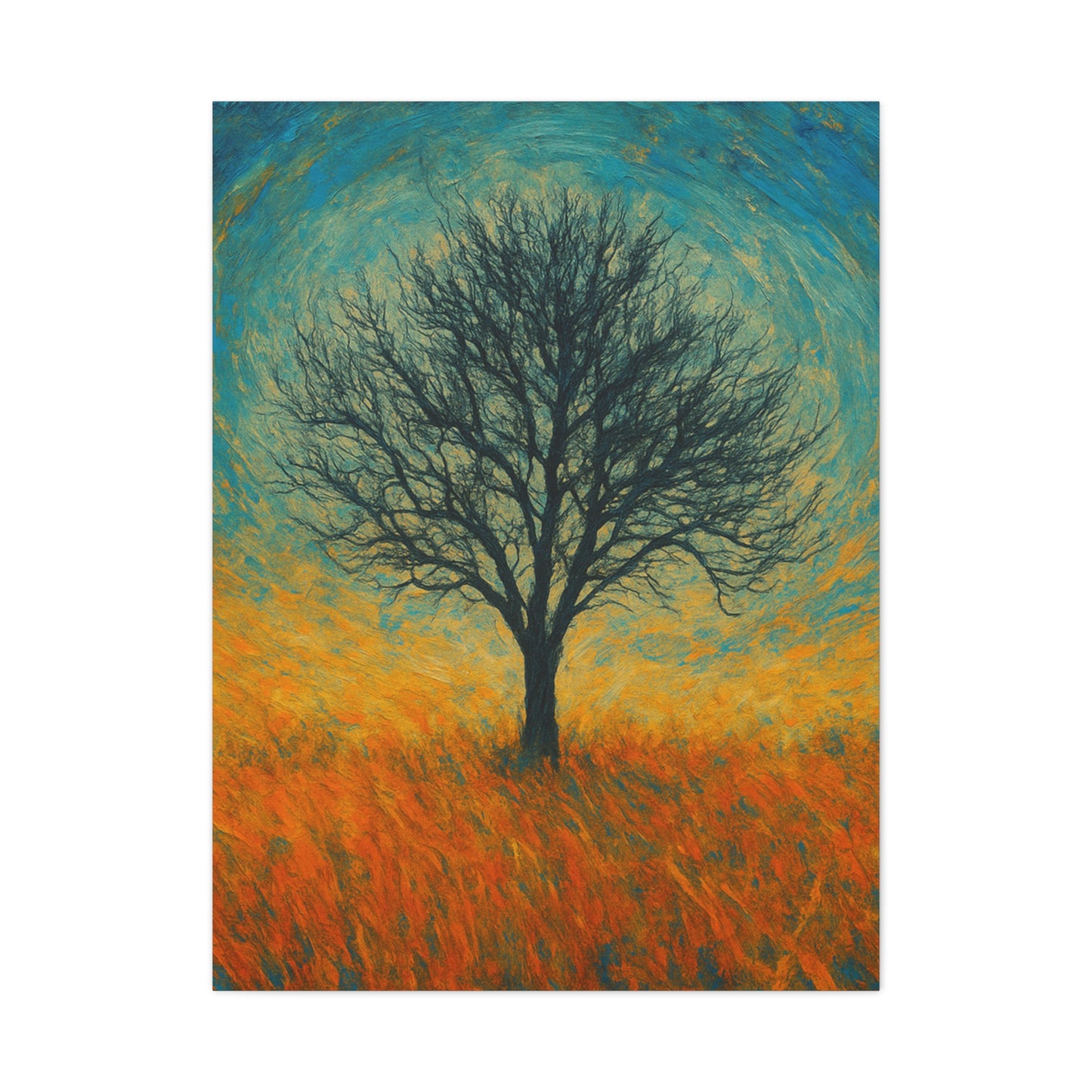 Artistic Tree Canvas Wall Art, Matte Stretched Canvas, Natural Decor for Home, Office, Gift for Nature Lovers, Bohemian Wall Decor
