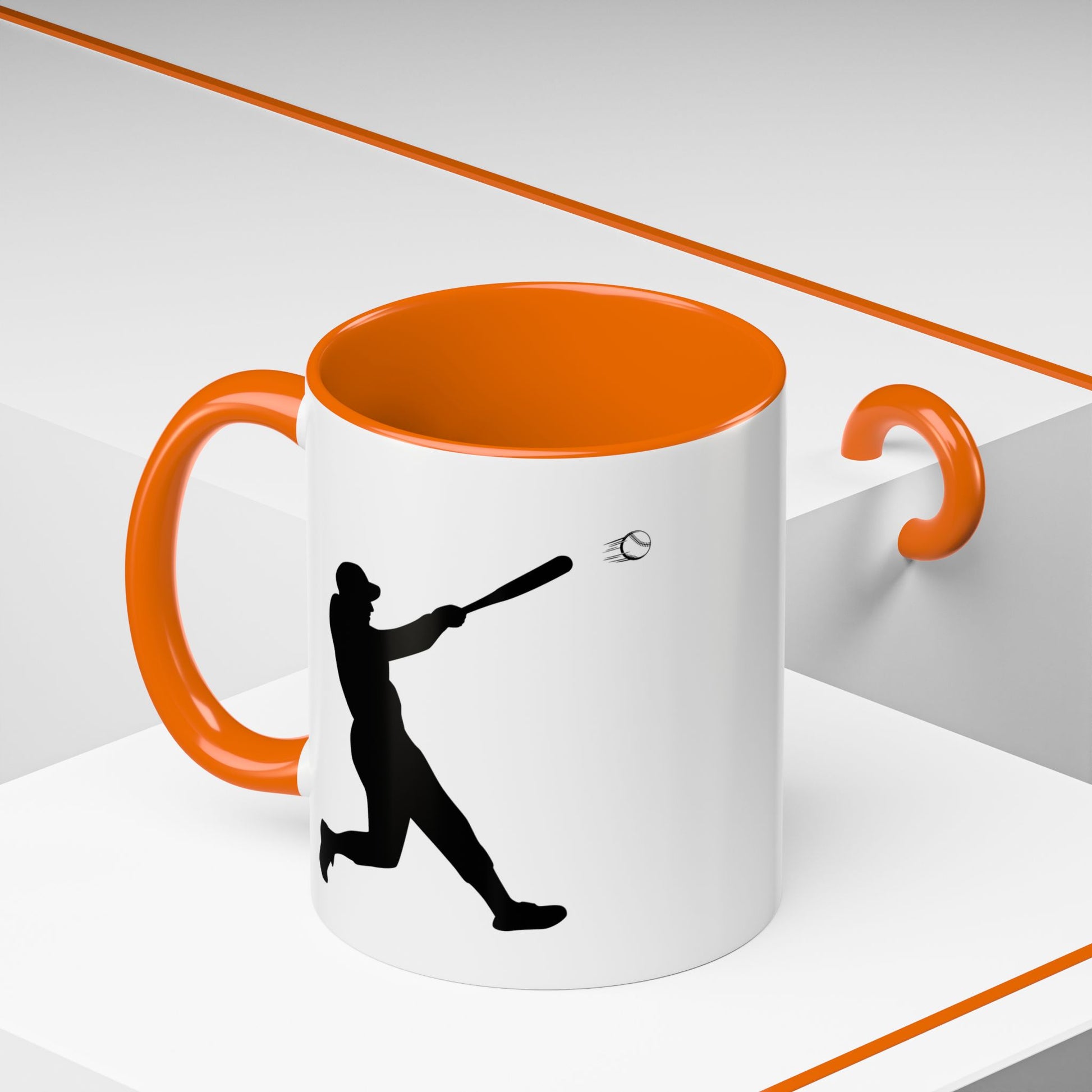 Baseball Player Accent Coffee Mug, Sports Gift, Baseball Lover Mug, Unique Coffee Cup, Personalized Sports Mug - TRV