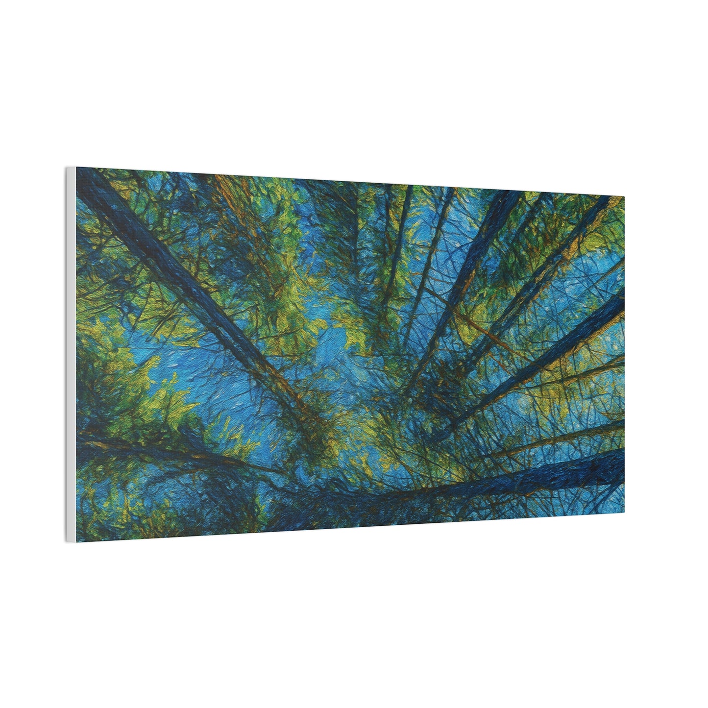 Forest Canopy Canvas Print — Upward View Trees Wall Art (Stretched Canvas 0.75")