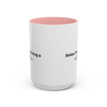Coffee Mug — “Relax, I’m Driving” UFO Accent Ceramic Mug (11/15 oz)