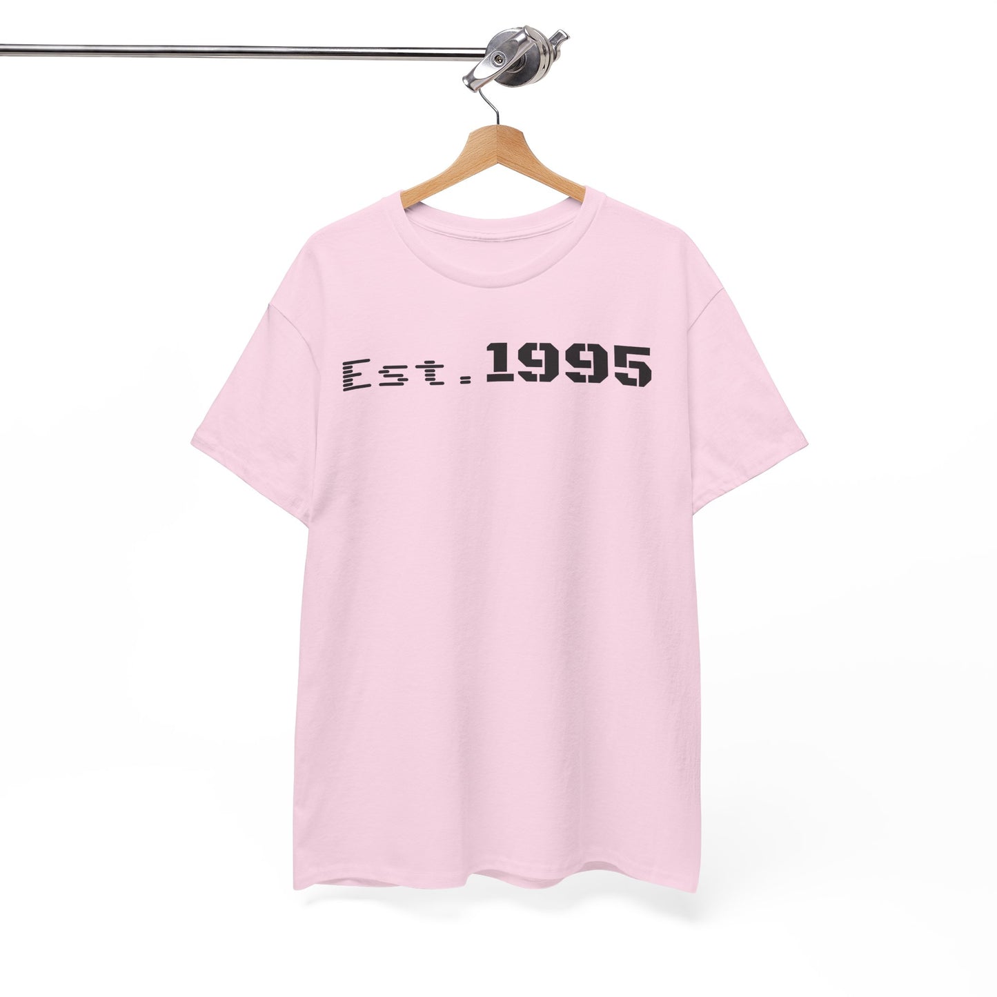 Unisex Heavy Cotton Tee - Est. 1995, Vintage Birthday Gift, Customizable Tee, Retro Unisex Shirt, Casual Everyday Wear