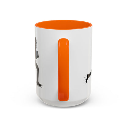 Football Player Themed Accent Coffee Mug, Sports Fan Gift, Unique Mug for Athletes, Coffee Lover, Game Day Essential - TRV