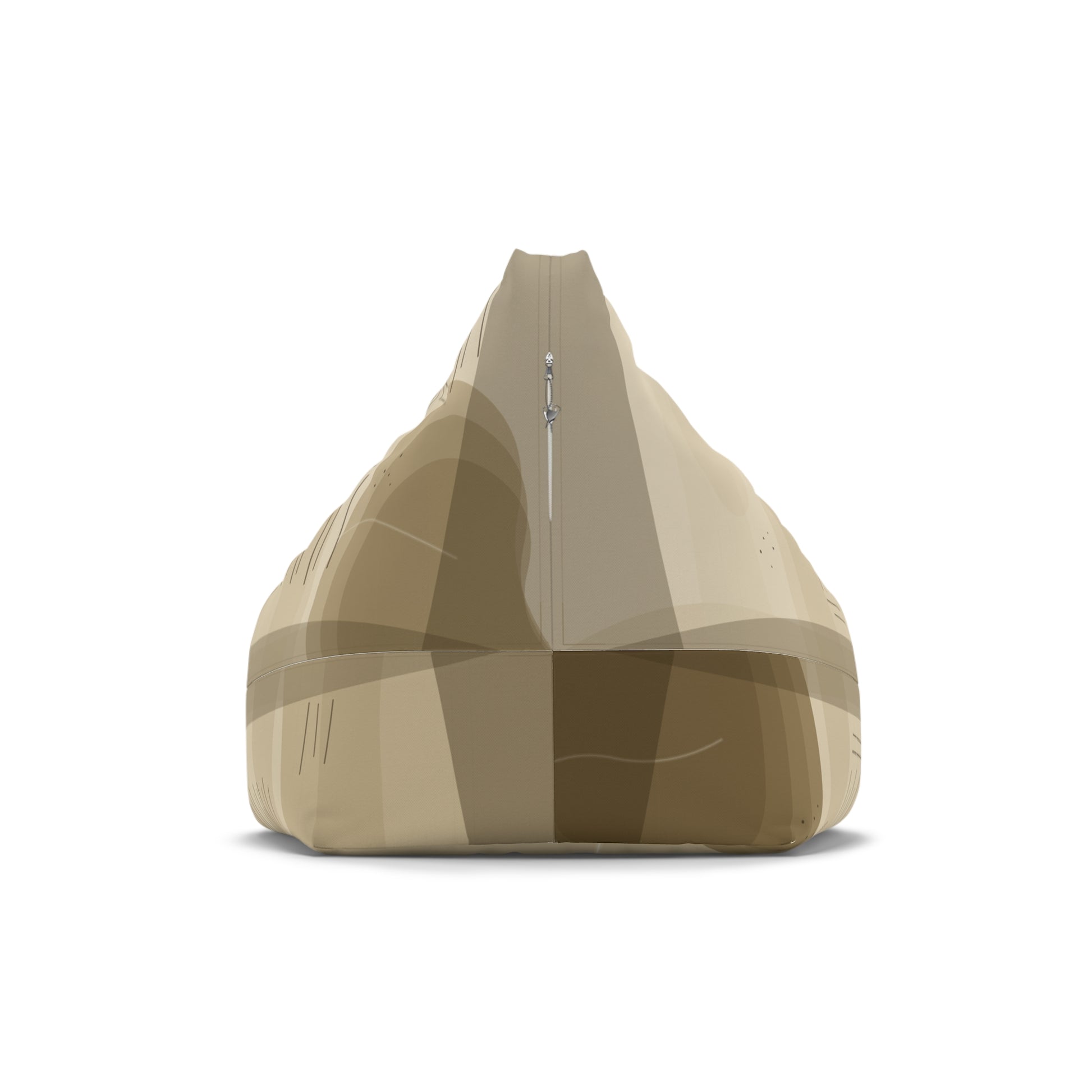 Abstract Neutral Tan Geometric Bean Bag Chair Cover | Modern Desert Tones - TRV