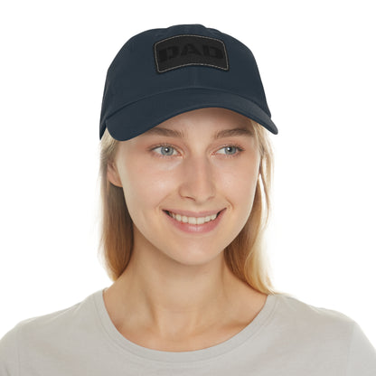 Stylish Dad Hat with Leather Patch | Perfect Gift for Fathers Day, Casual Wear, Dad's Birthday, Outdoor Activities