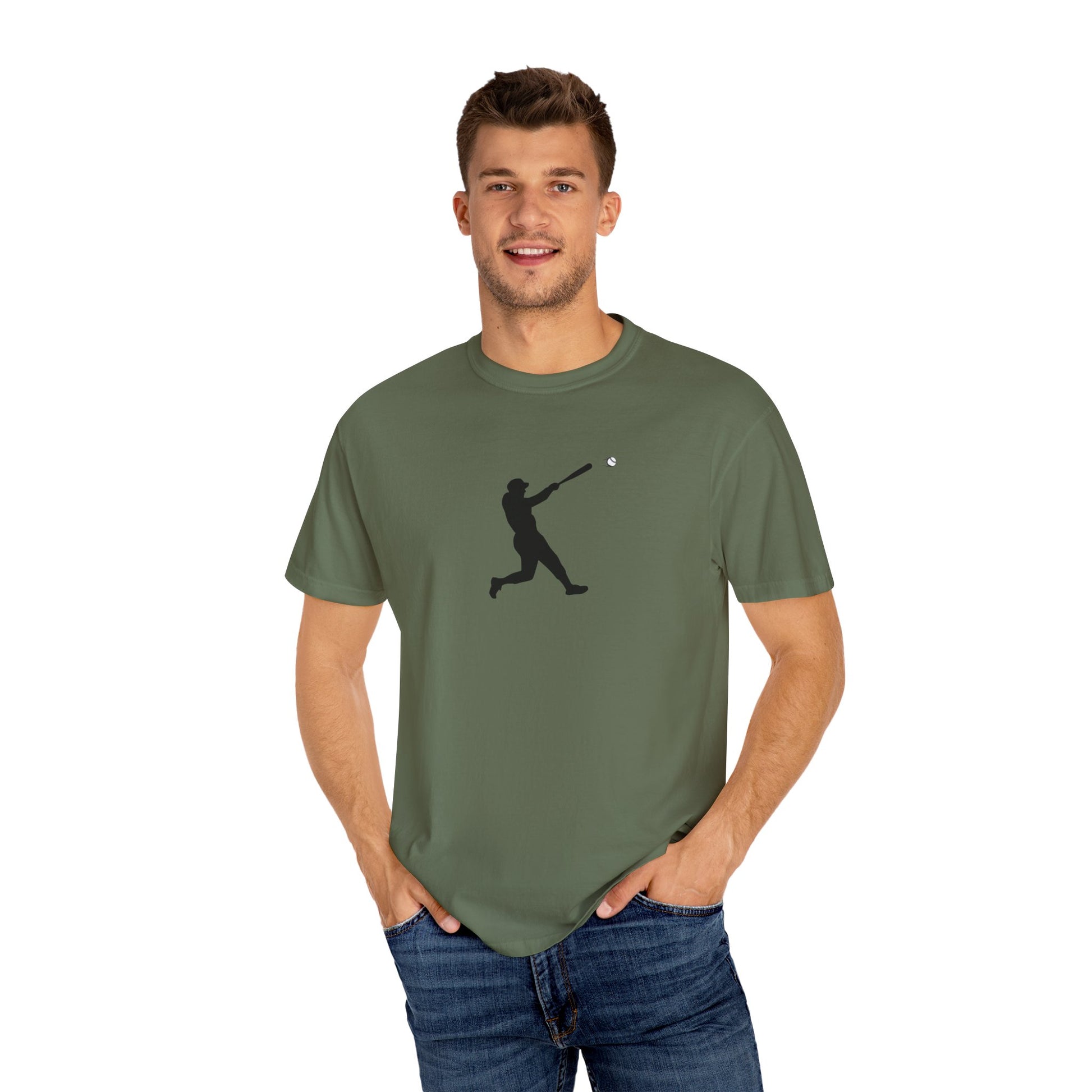 Sporty Garment-Dyed T-Shirt for Baseball Lovers, Casual Tee, Unisex Sports Shirt, Perfect Gift for Athletes, Outdoor Activities - TRV