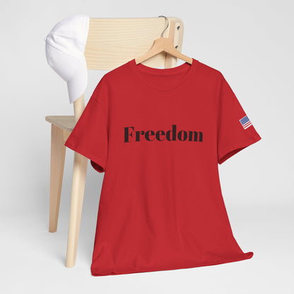 Freedom script tee | T-Shirt, American flag sleeve - TRV