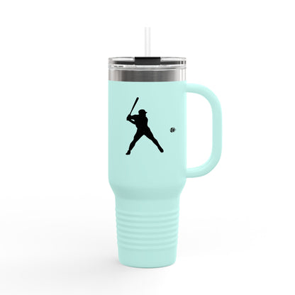 Baseball Player Silhouette 40oz Insulated Travel Mug