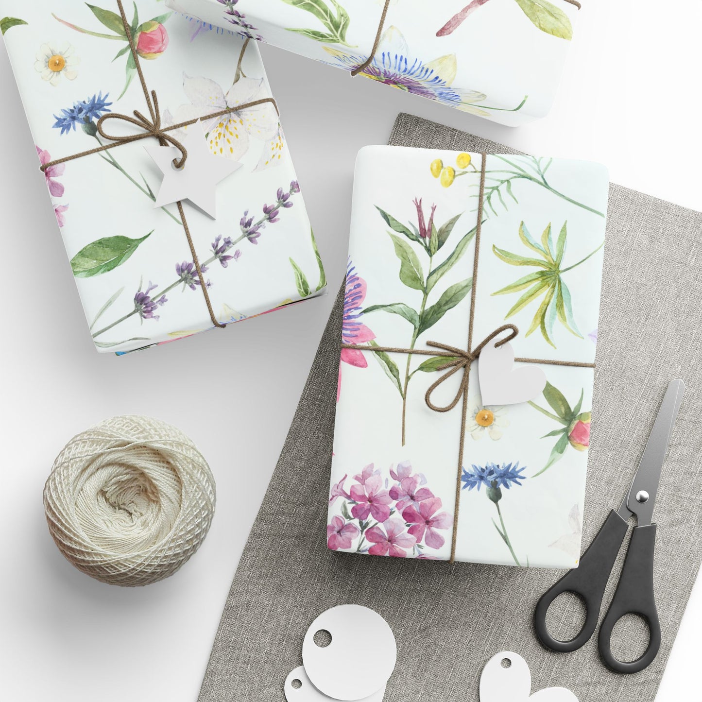 Floral Peony Wrapping Paper Roll — Watercolor Garden Gift Wrap for Mother's Day & Spring Celebrations