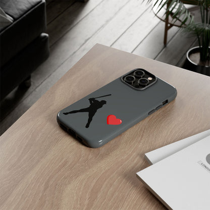 Printify baseball love phone case featuring sports-themed design, durable protective cover for smartphones, ideal for sports fans.