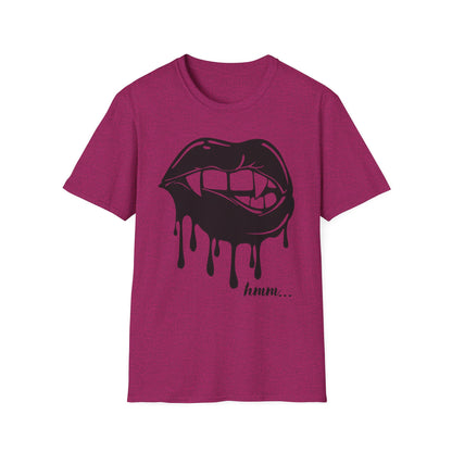 Edgy Graphic Unisex T-Shirt - Dripping Mouth Design, Cool Tee, Trendy Shirt, Hipster Top, Streetwear, Alternative Fashion, Holiday Gift