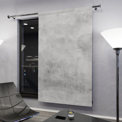 Gray abstract window curtains by Printify, modern decor with stylish pattern, ideal for living room or bedroom window treatment.