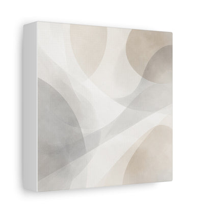 Neutral Abstract Organic Shapes Matte Canvas