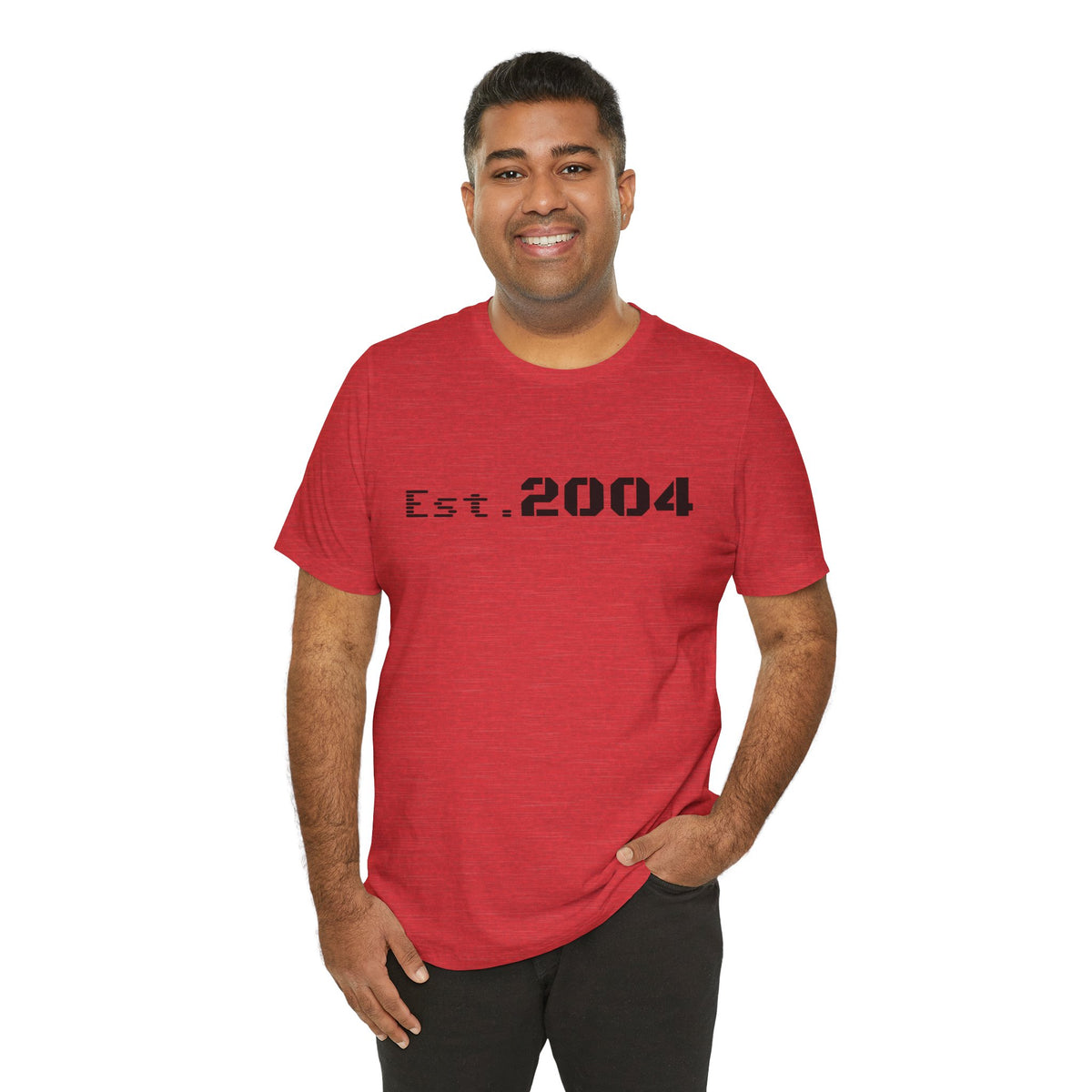Vintage-style Est. 2004 T-shirt by Printify featuring minimal design and classic typography on a comfortable cotton tee.