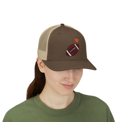Football Love Snapback Trucker Cap, Sports Hat, Gift for Sports Fans, Casual Wear, Outdoor Activities - TRV