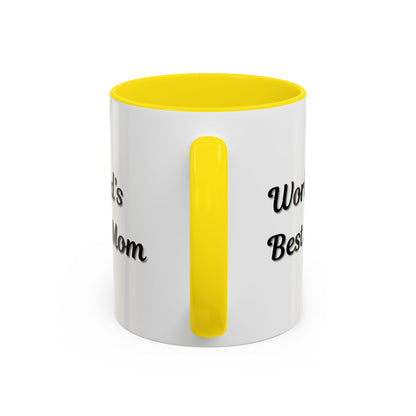 World's Best Mom Accent Coffee Mug - 11oz & 15oz - Perfect Gift for Mother's Day