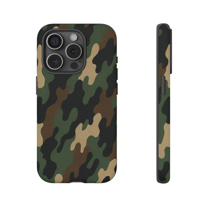 Camouflage tough phone case by Printify with rugged camo design, protective cover for smartphone, durable and stylish.