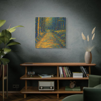 Van Gogh Style Forest Canvas Art | Nature Wall Decor, Home Office Accent, Gift for Nature Lovers, Gallery Wrapped, Living Room Wall Art - TRV