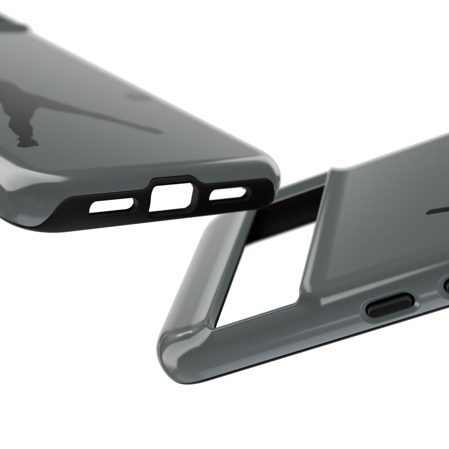 Printify baseball silhouette tough iPhone phone case with sporty design, protective and durable for iPhone models.