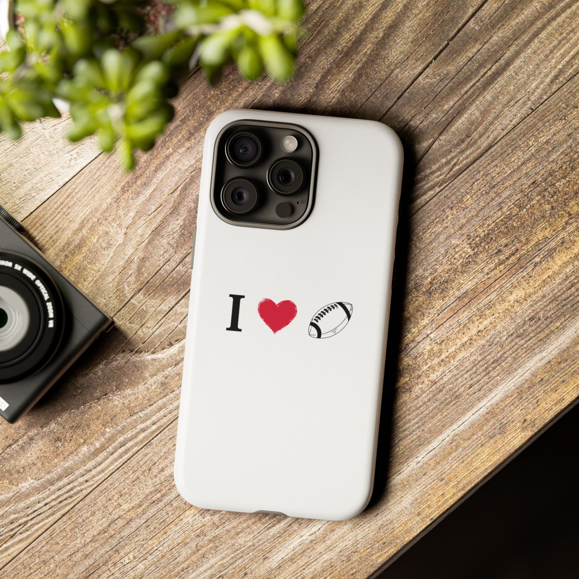 Football Love Phone Case - Tough Cases, Unique Sports Lover Gift, Personalized Cellphone Cover, Birthday Present, Sports Equipment - TRV