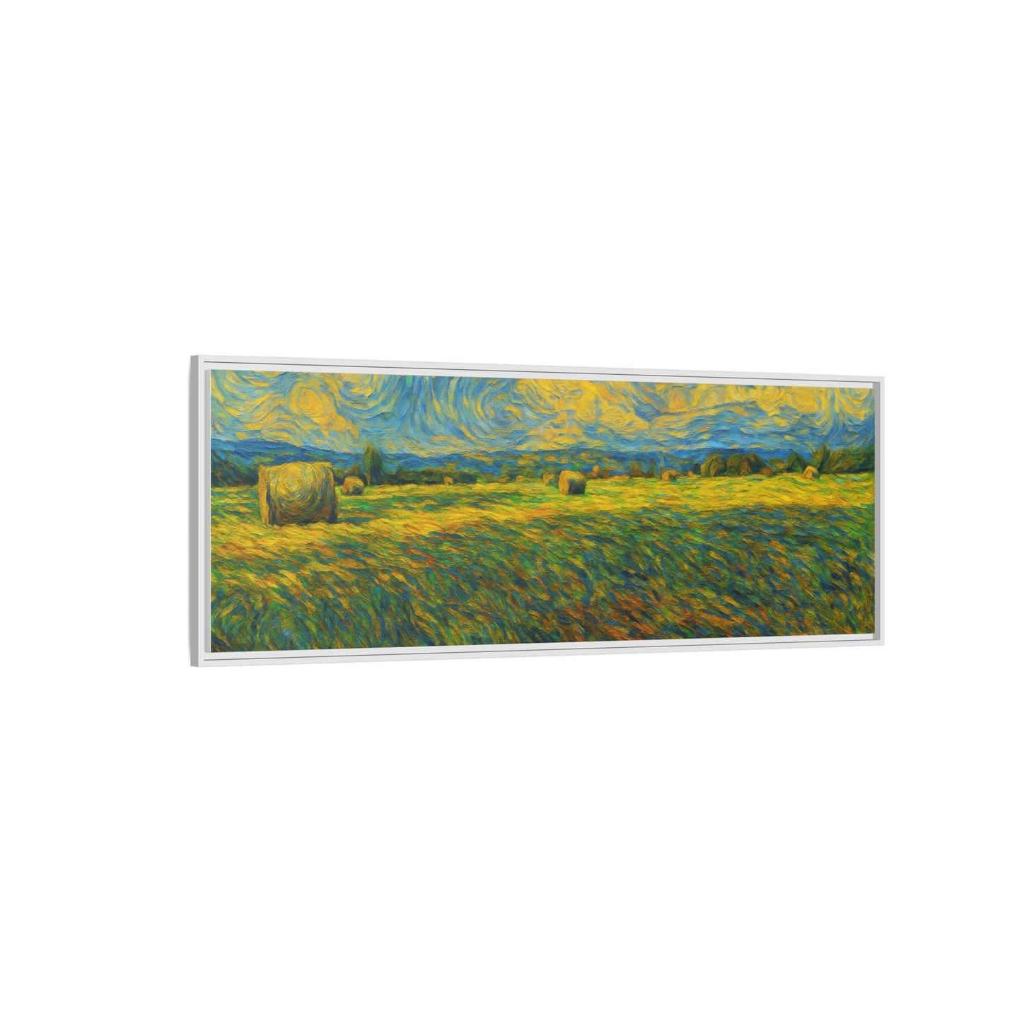 Colorful framed landscape matte canvas print by Printify featuring a vibrant natural scene in a modern multi-color design.