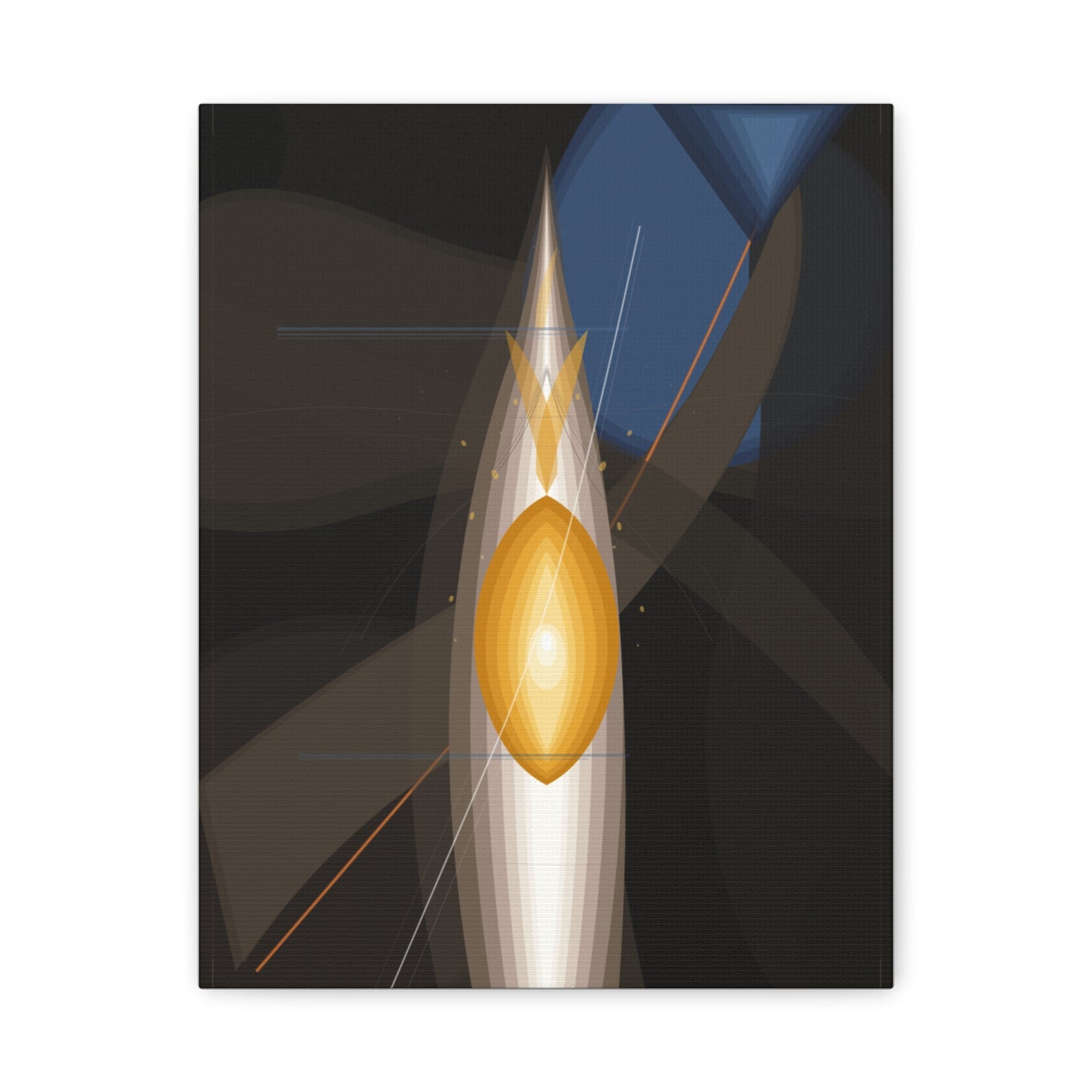Abstract Geometric Flame Canvas | Matte Stretched Canvas 1.25"