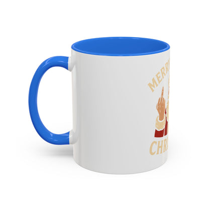 Merry Fucking Christmas Mug — Funny Santa Middle Finger Coffee Cup (11oz & 15oz)