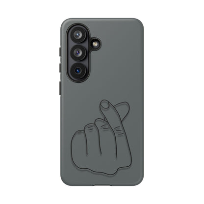 Silicone Phone Case, embossed Korean finger heart design - view 45