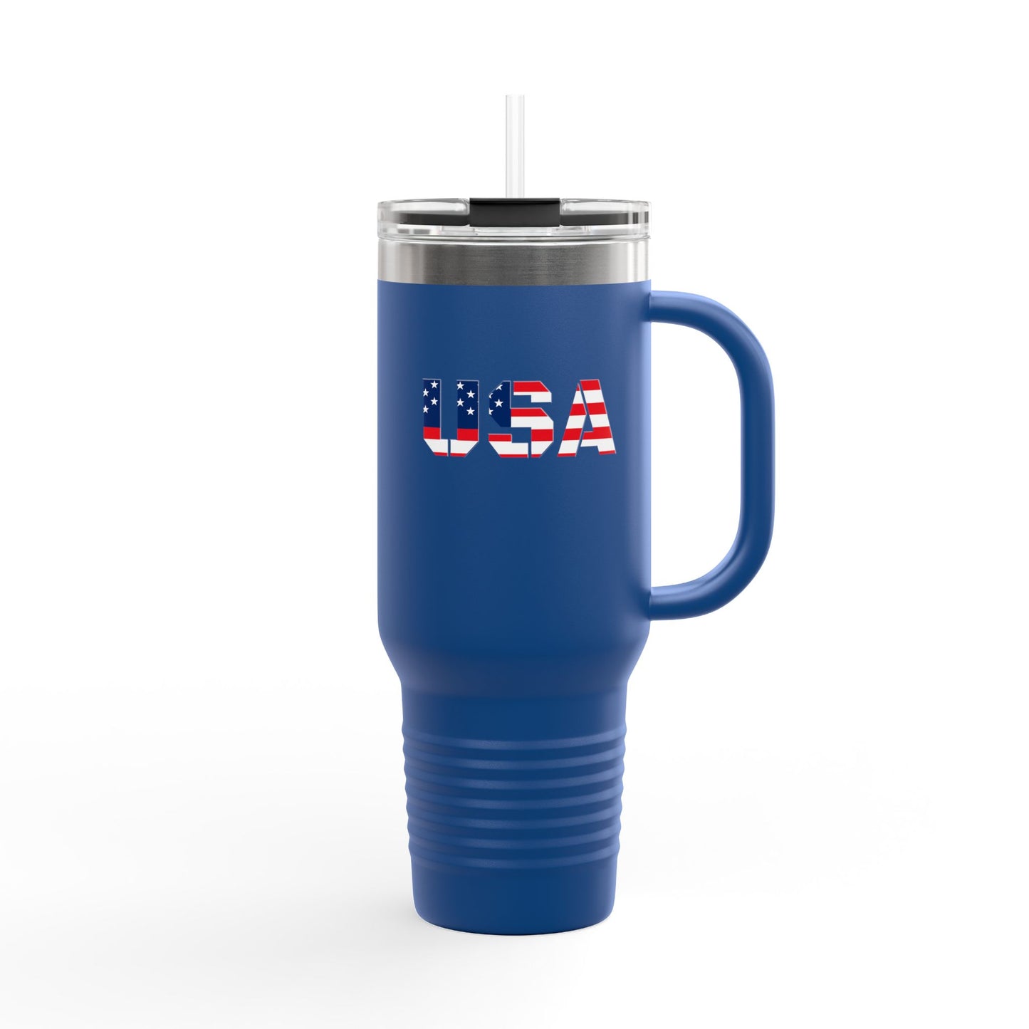 Insulated Travel Mug with USA Design - Perfect for Road Trips, Outdoor Adventures, and Gifts, 40oz Tumbler for Coffee, Tea, and More