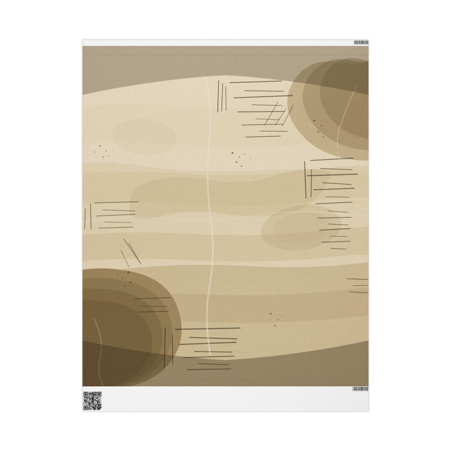 Neutral Abstract Wrapping Paper Roll — Beige Geometric Gift Wrap