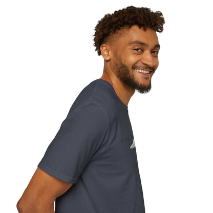 Funny alien graphic T-shirt by Printify featuring a UFO design, perfect for sci-fi fans and quirky fashion enthusiasts.