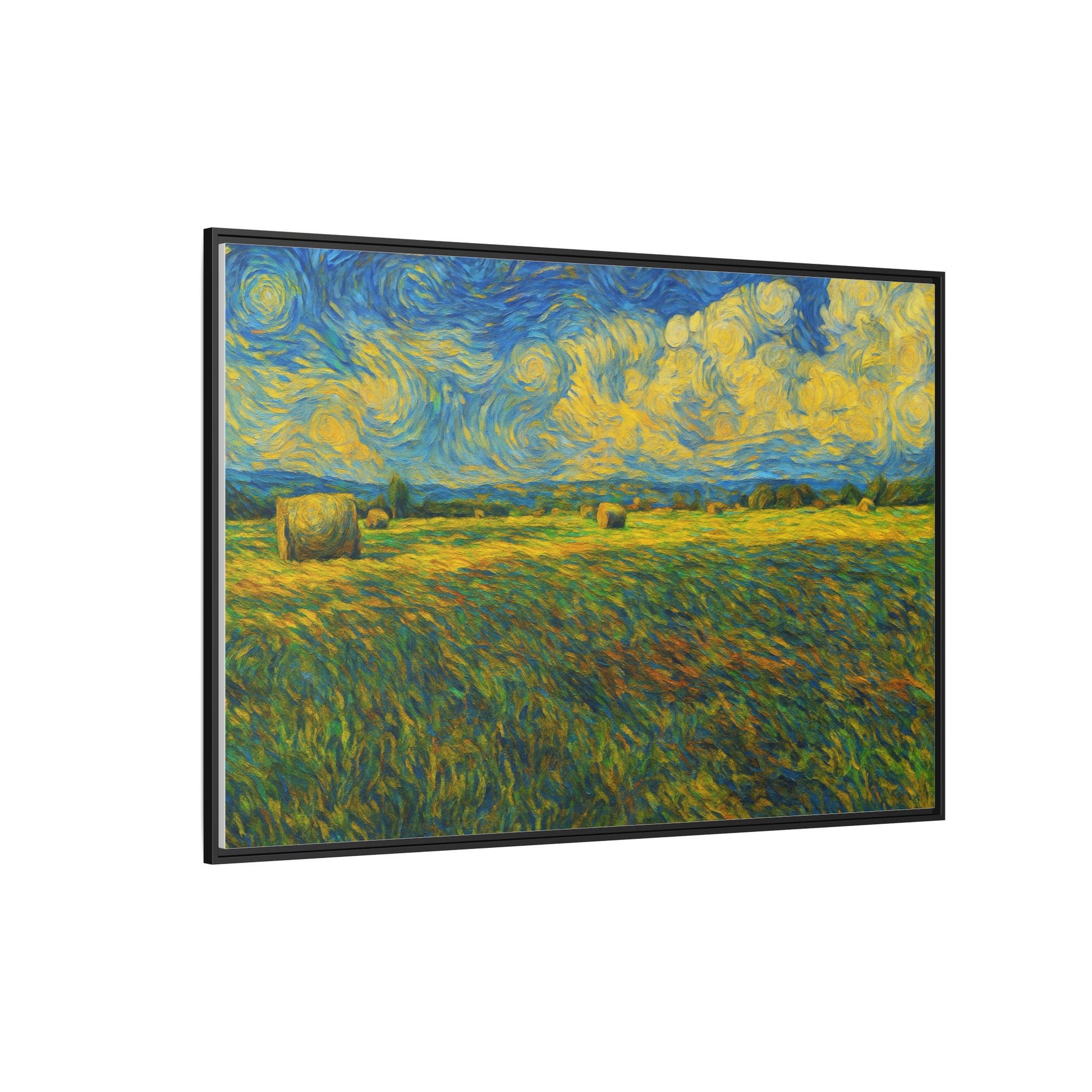 Framed multi-color landscape matte canvas print by Printify, showcasing vibrant natural scenery and detailed artwork.