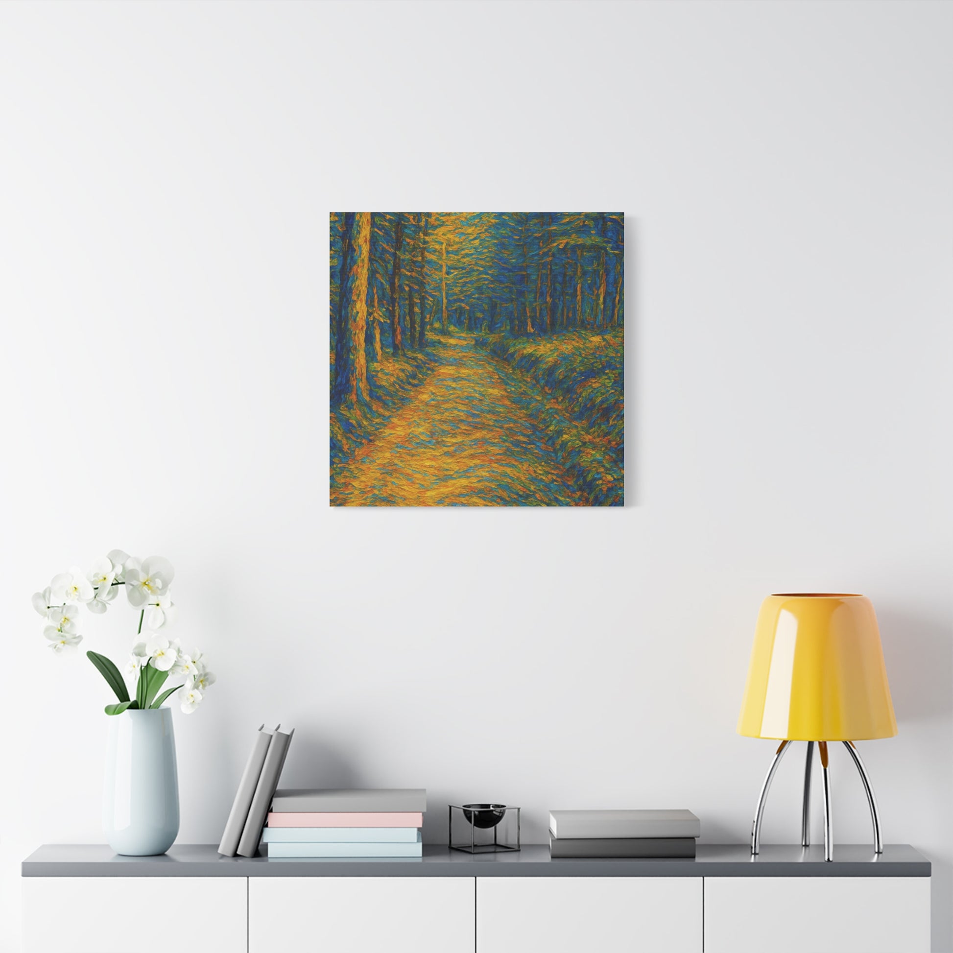 Van Gogh Style Forest Canvas Art | Nature Wall Decor, Home Office Accent, Gift for Nature Lovers, Gallery Wrapped, Living Room Wall Art - TRV