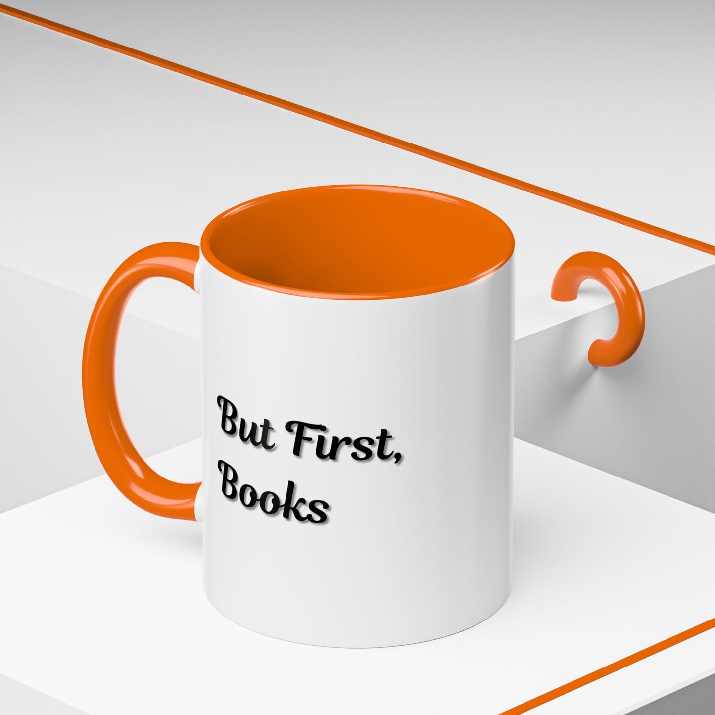 But First, Books Accent Coffee Mug - Perfect Gift for Book Lovers