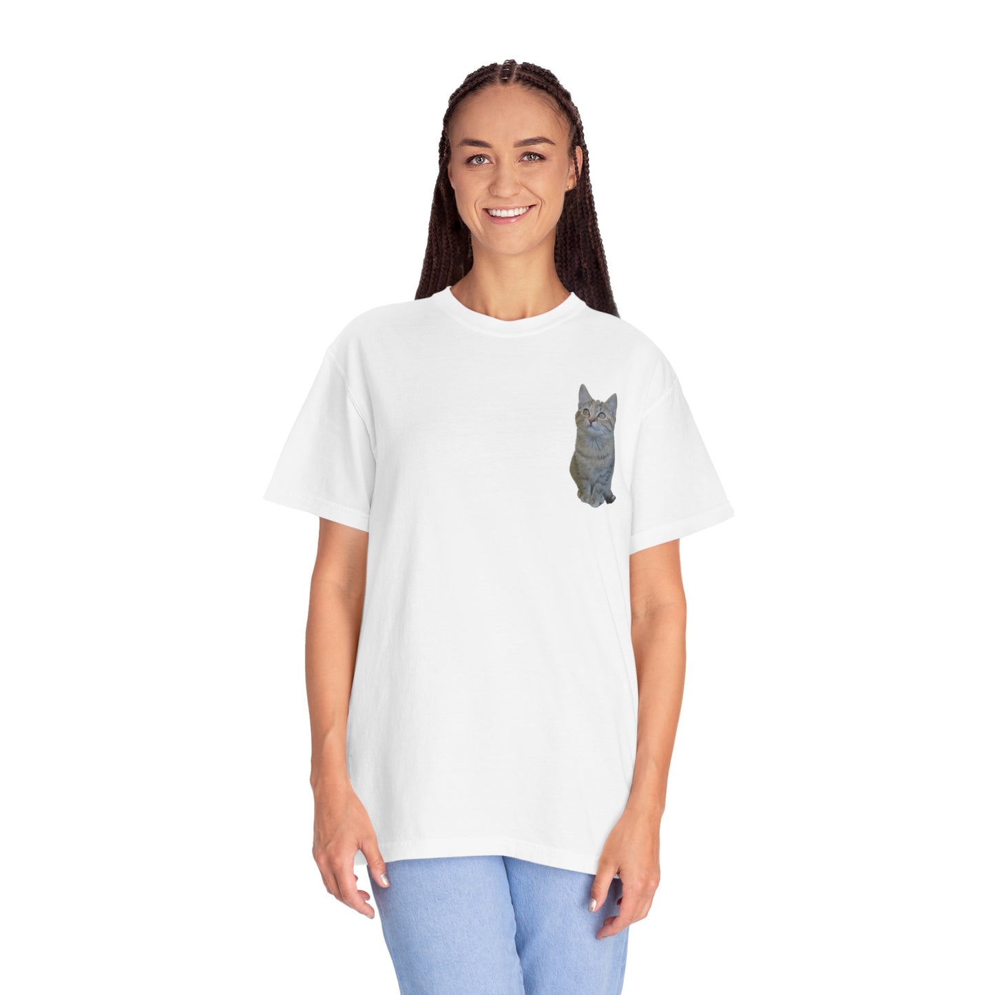 Whimsical Cat Pocket T-Shirt for Cat Lovers - TRV