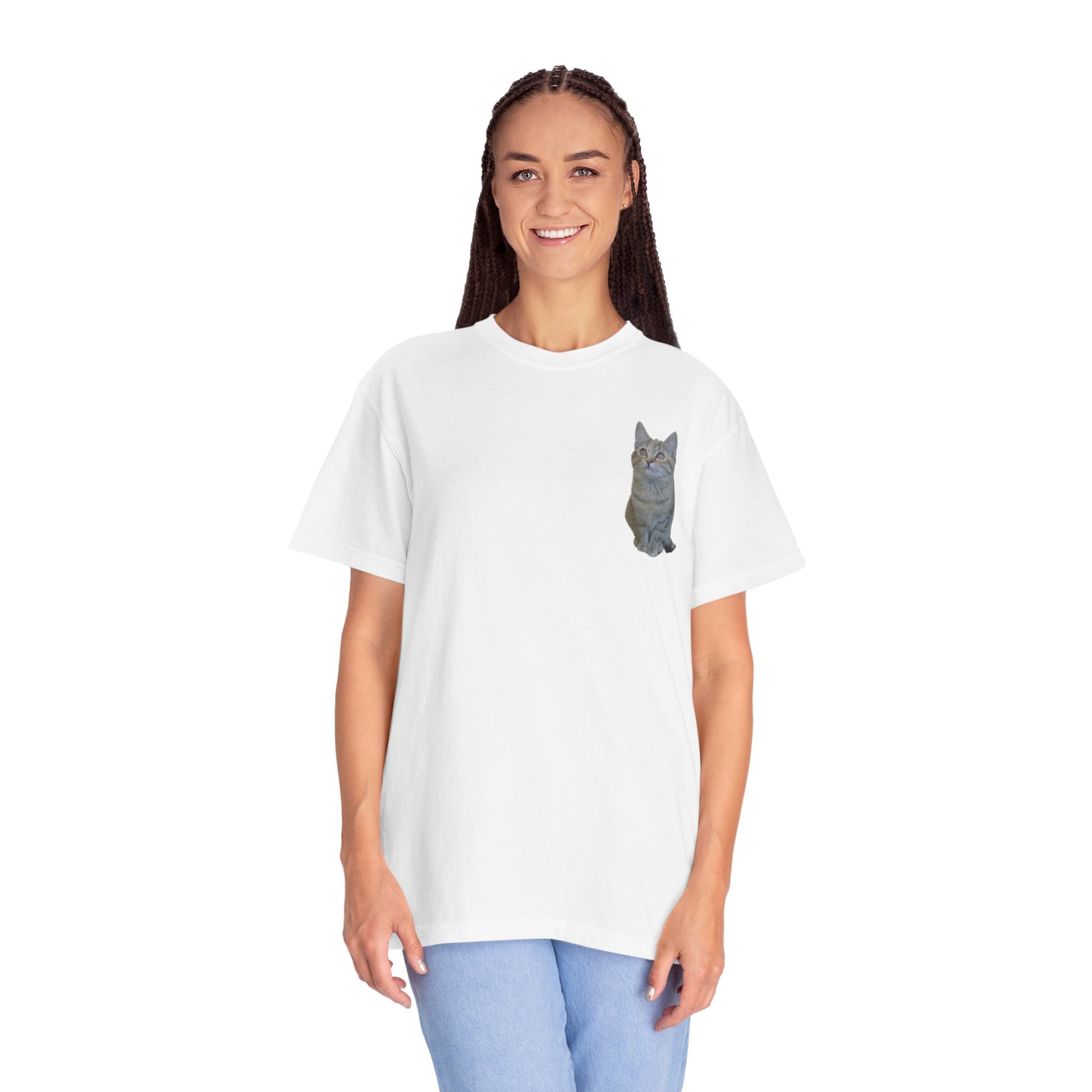 Whimsical Cat Pocket T-Shirt for Cat Lovers - TRV