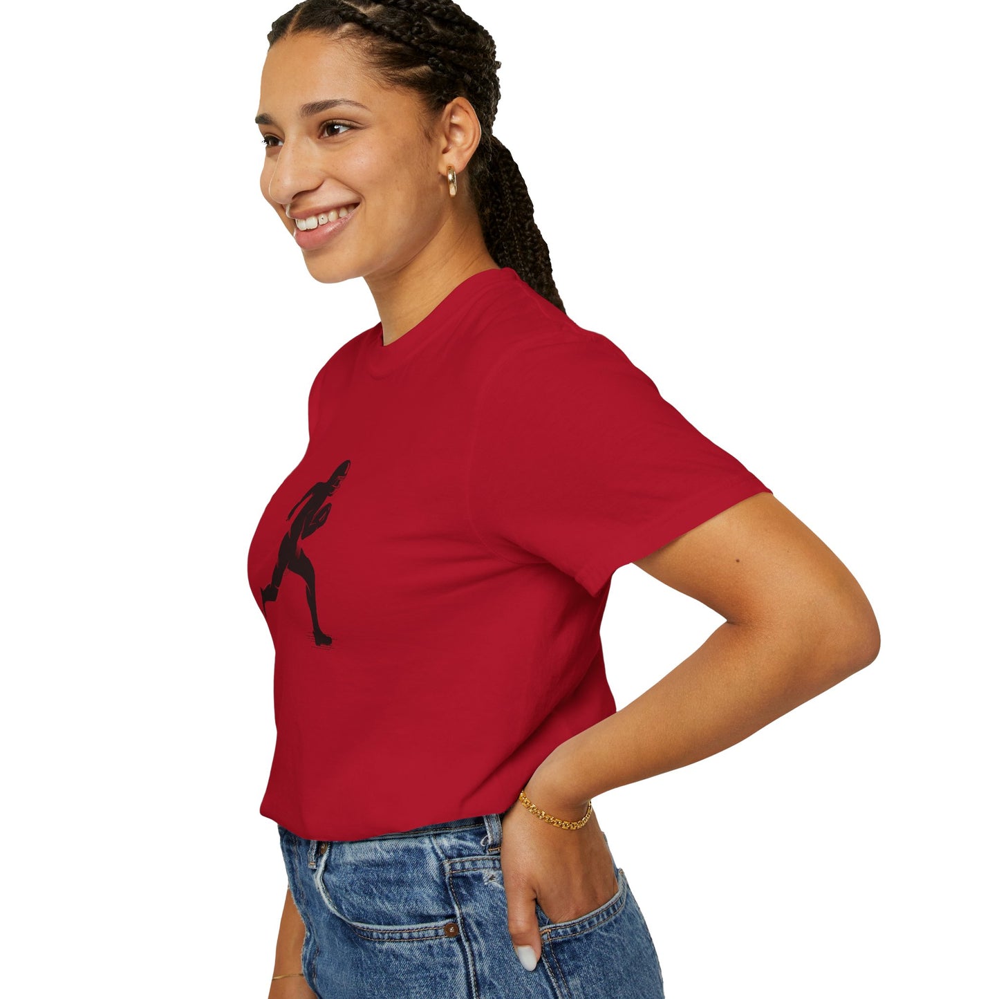 Football Player Graphic Unisex T-Shirt, Casual Sports Tee, Gift for Athletes, Workout Shirt, Everyday Wear, Unique Running Apparel