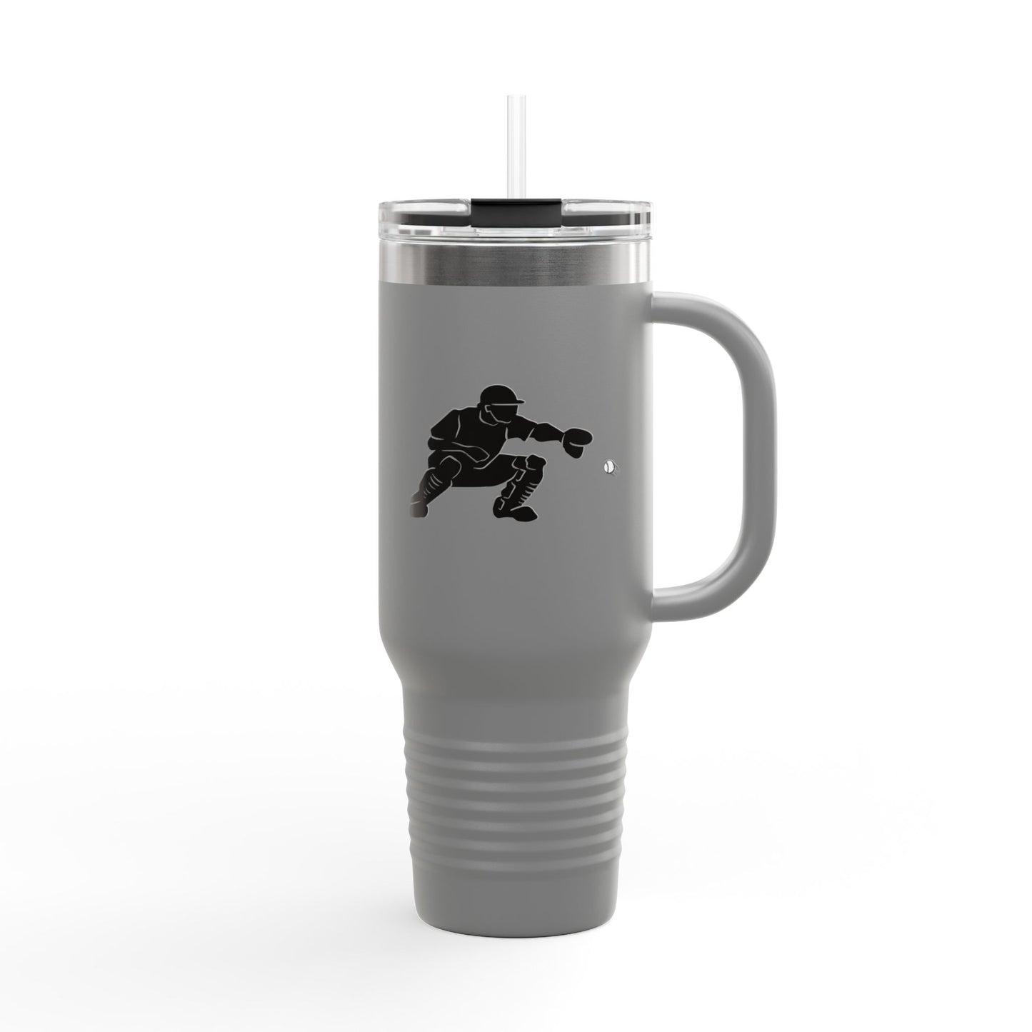 Insulated Travel Mug | Baseball Catcher Themed Travel Tumbler for Active Lifestyles, Coffee Mug, Road Trip Cup, Gym Hydration, Gift for Athletes - TRV