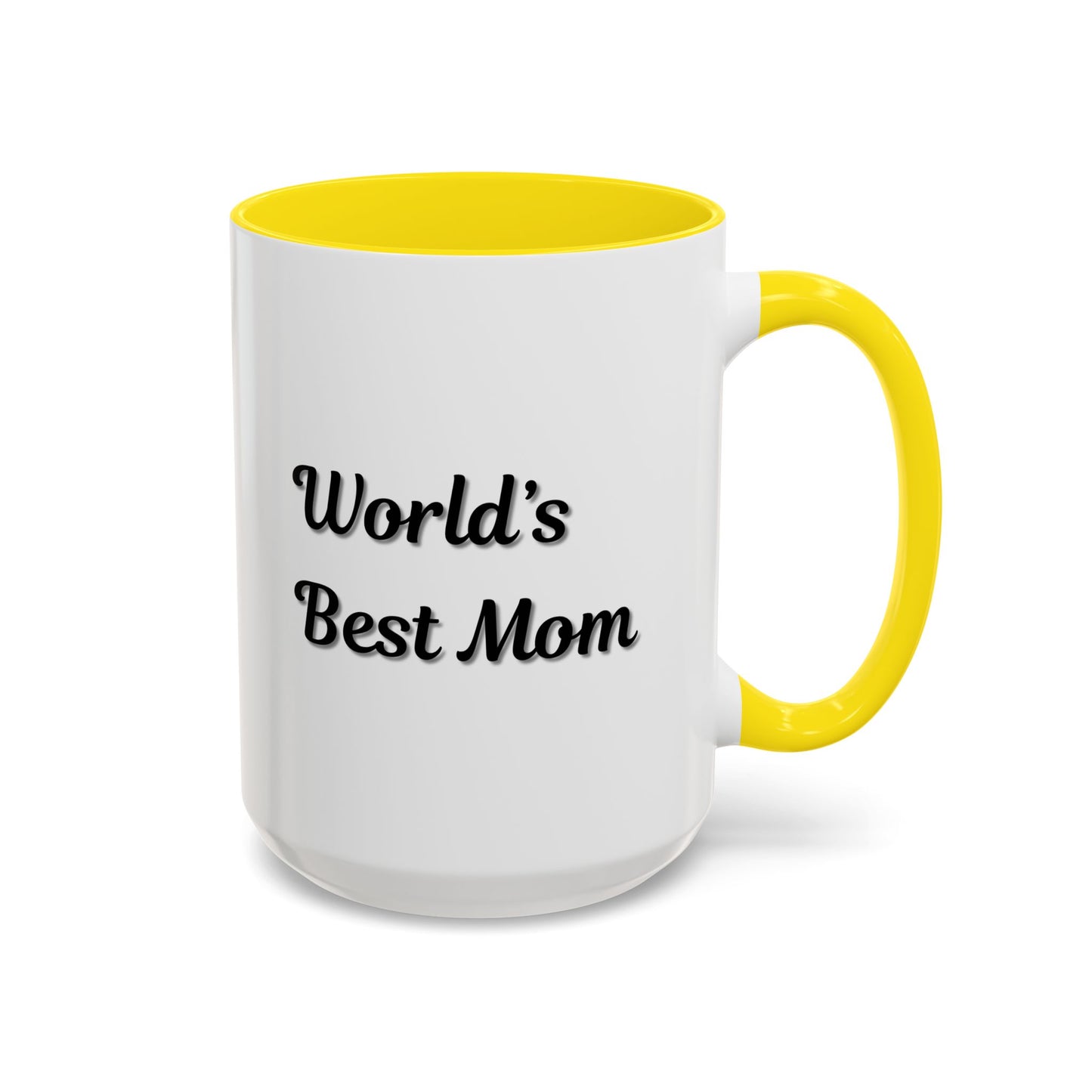 World's Best Mom Accent Coffee Mug - 11oz & 15oz - Perfect Gift for Mother's Day