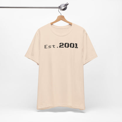 Est. 2001 Unisex Tee - Timeless Casual Wear, Birthday Gift, Nostalgic Fashion, Everyday Comfort, Trendy Streetwear