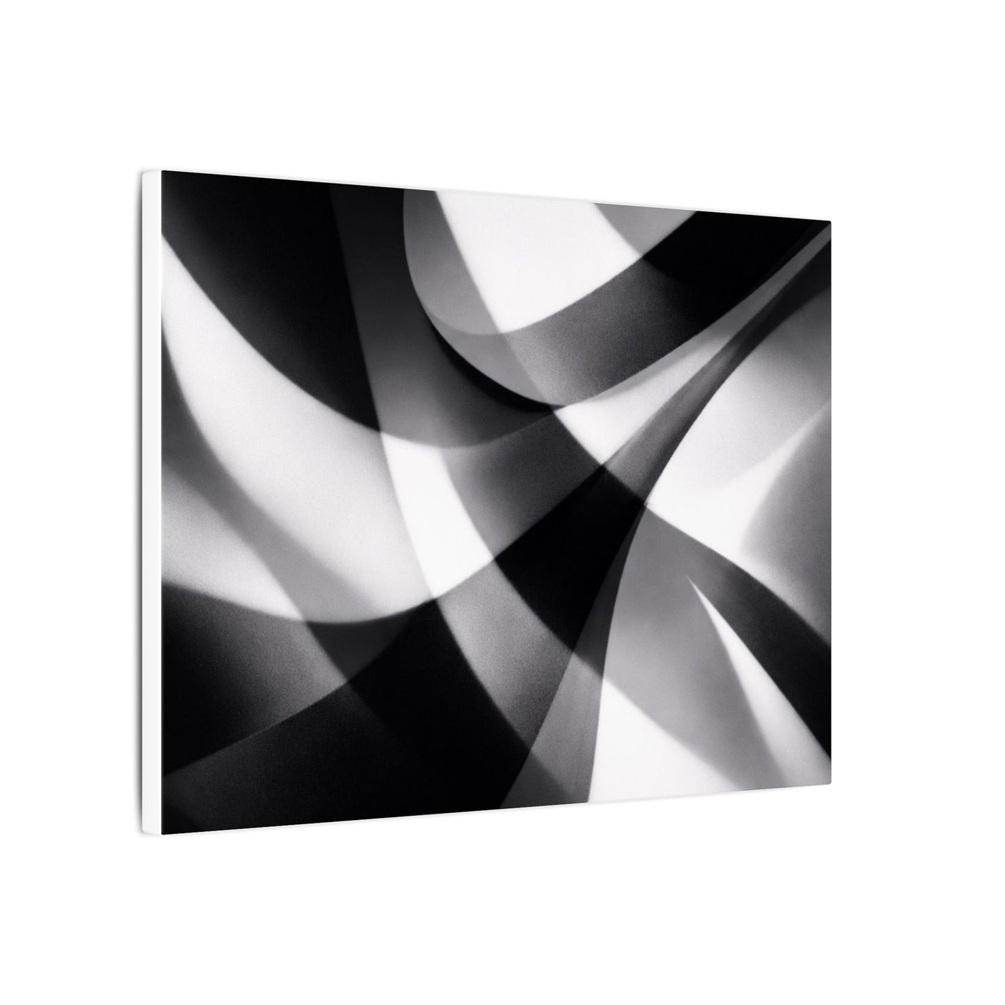Abstract Black and White Swirl Matte Canvas